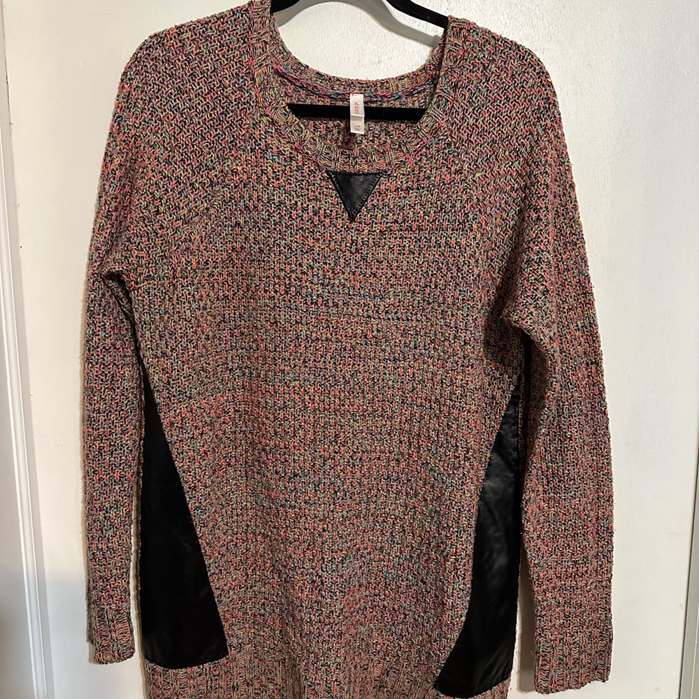 Xhilaration Women's Knit Sweater with Black Details